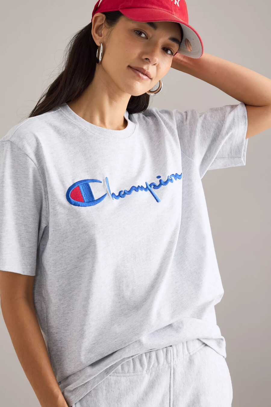 champion broderad t-shirt med logotyp