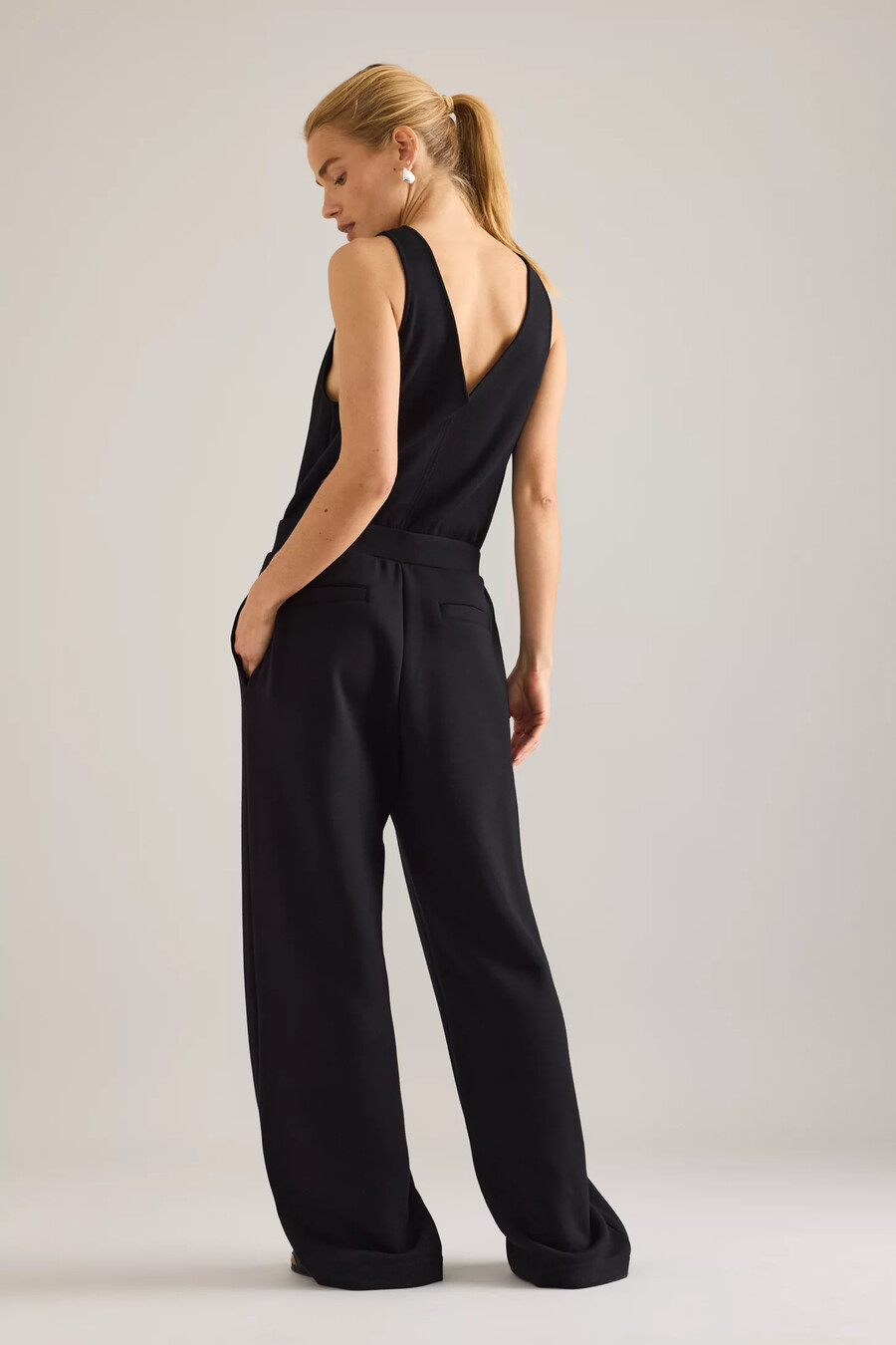 varley alina ärmlös jumpsuit med vida ben