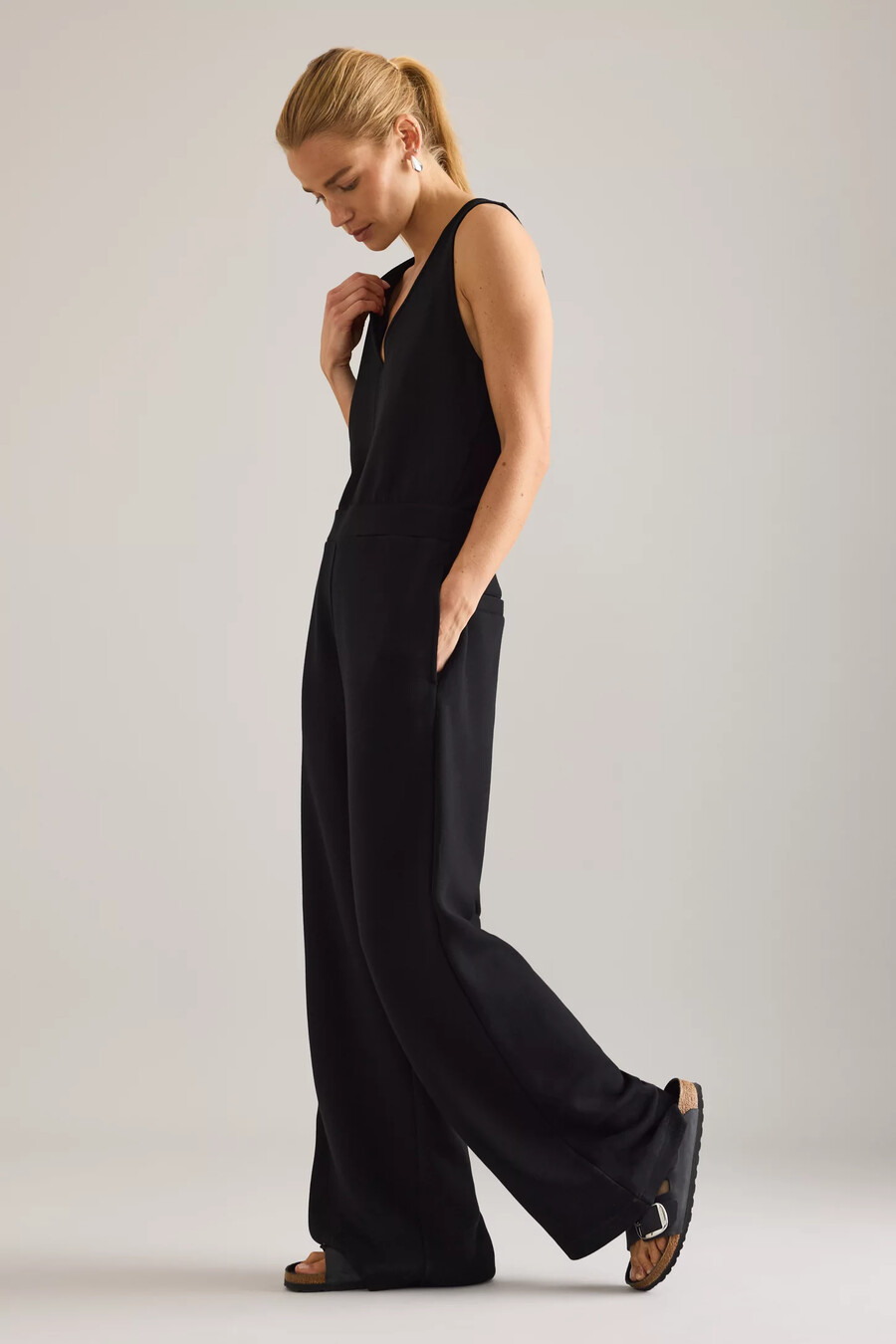 varley alina ärmlös jumpsuit med vida ben