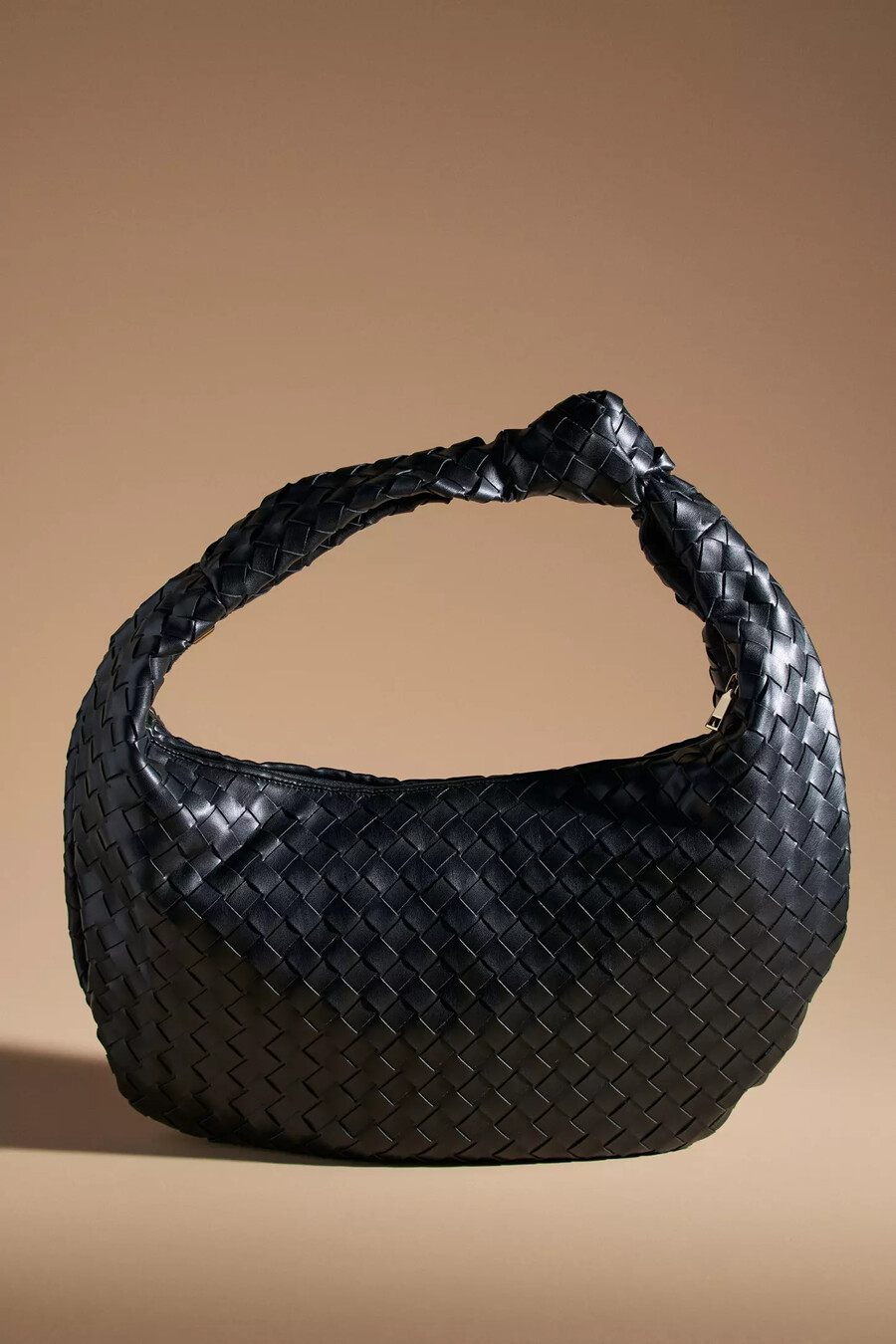 brigitte woven faux-leather satchel bag av melie bianco överdimensionerad utgåva