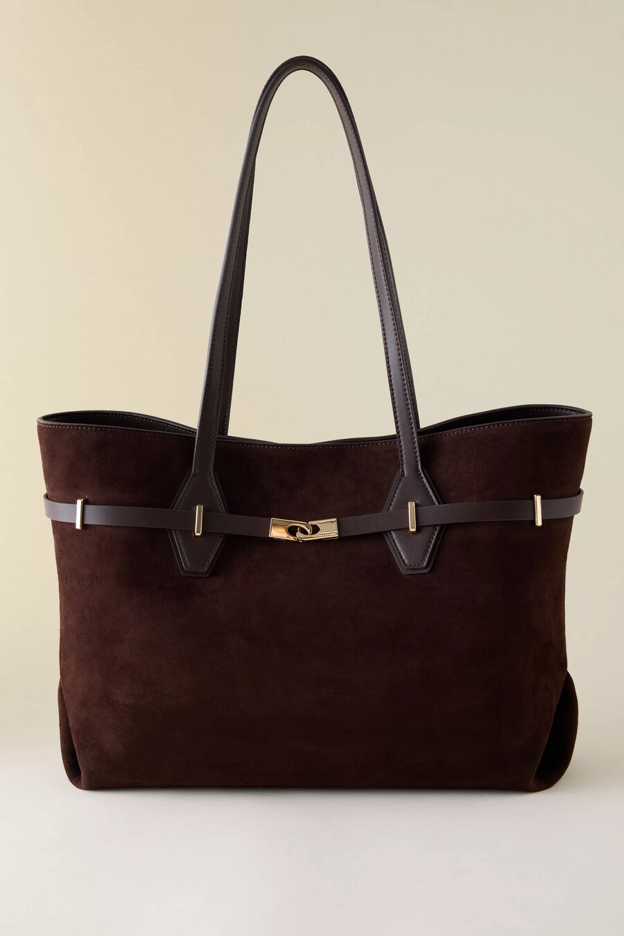 charles keith xl arlet tygväska i återvunnen mocka