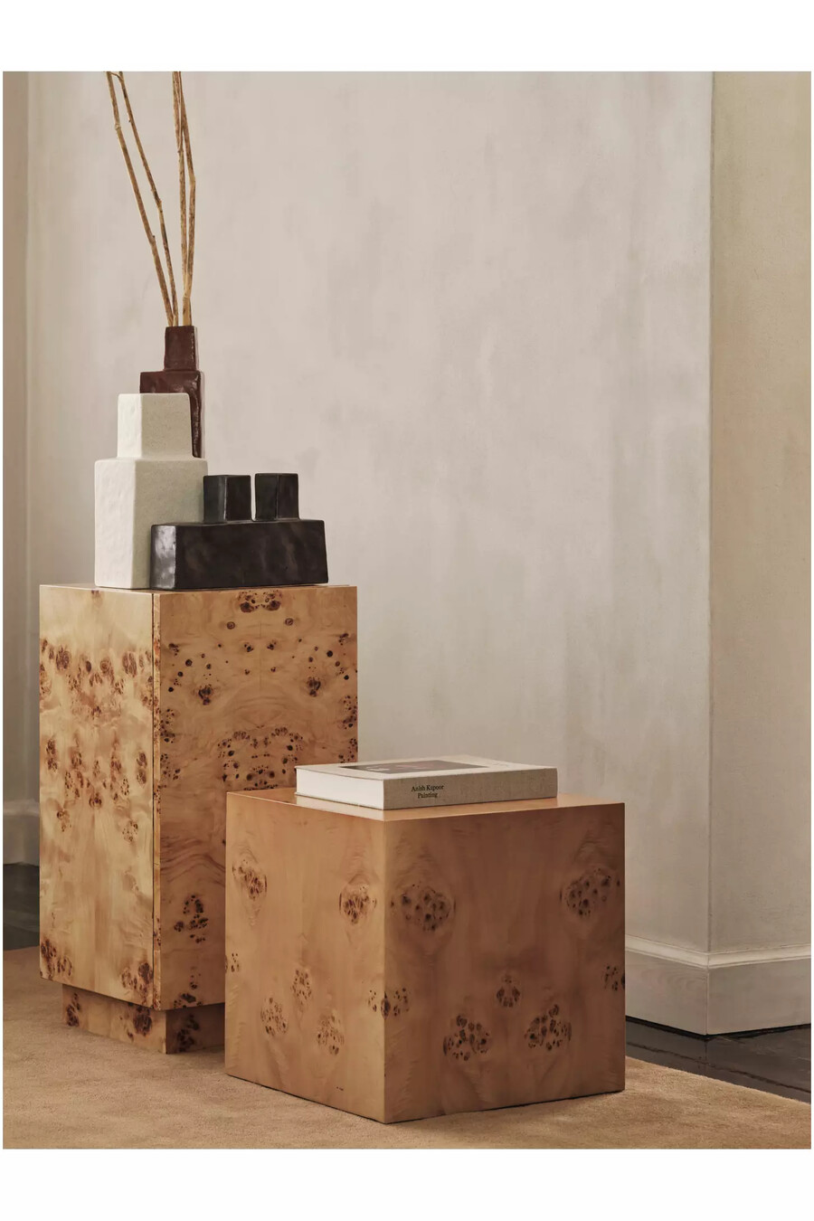 ferm living burl cube sidobord