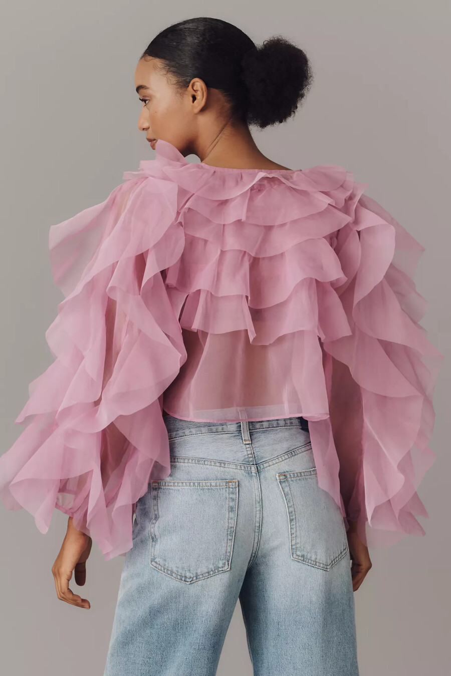 maeve organza volang skir topp