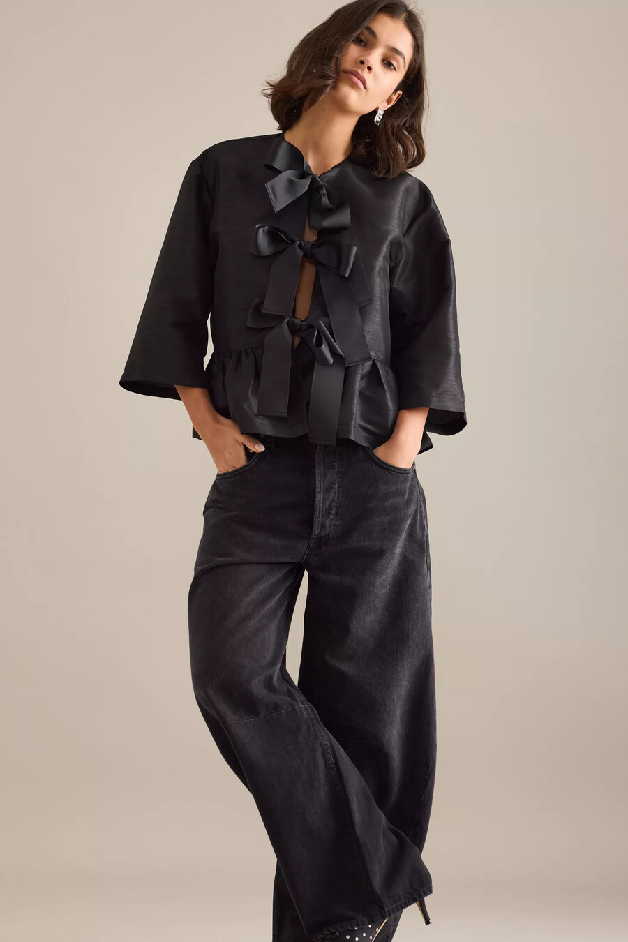 stella nova blus med rosett