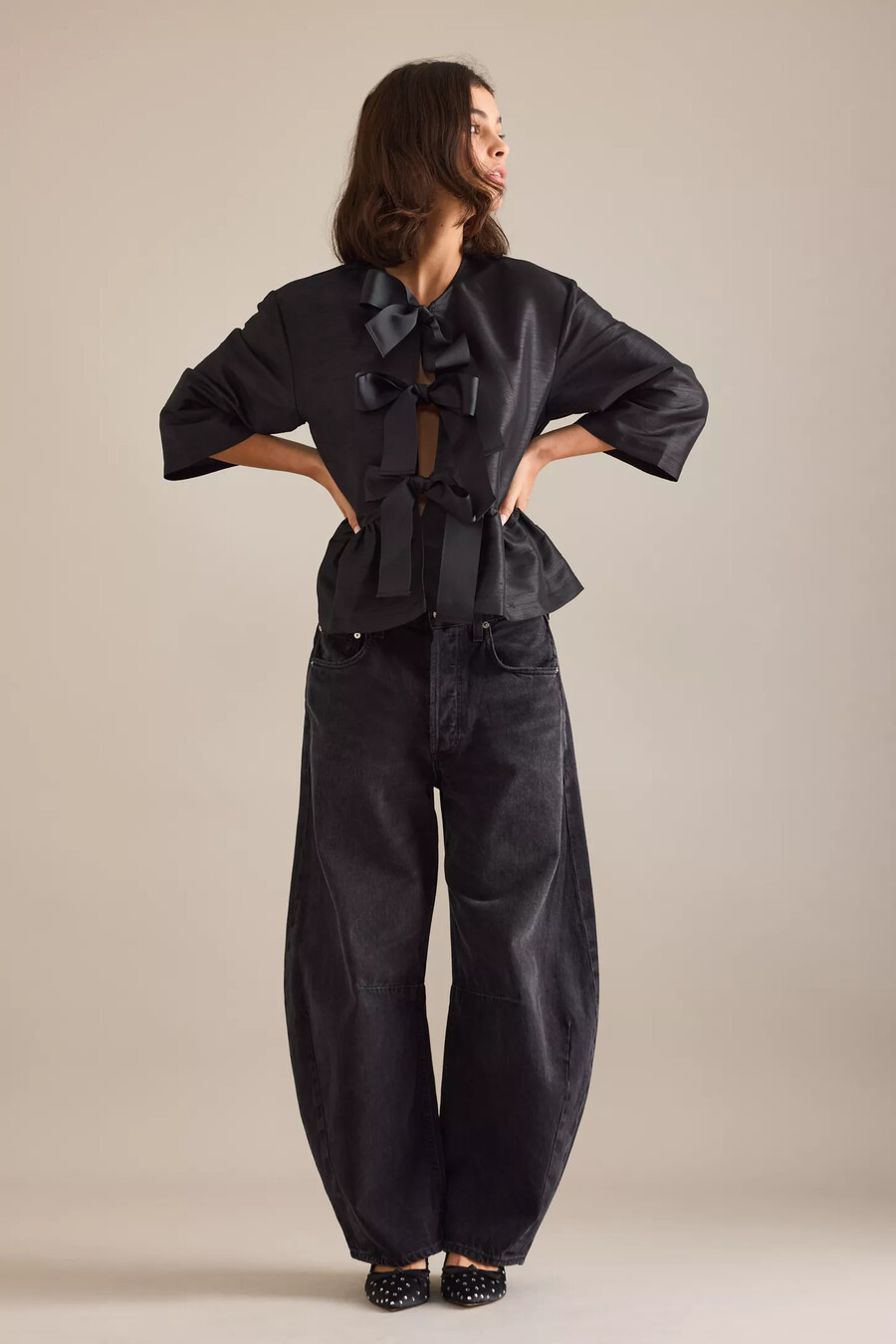 stella nova blus med rosett