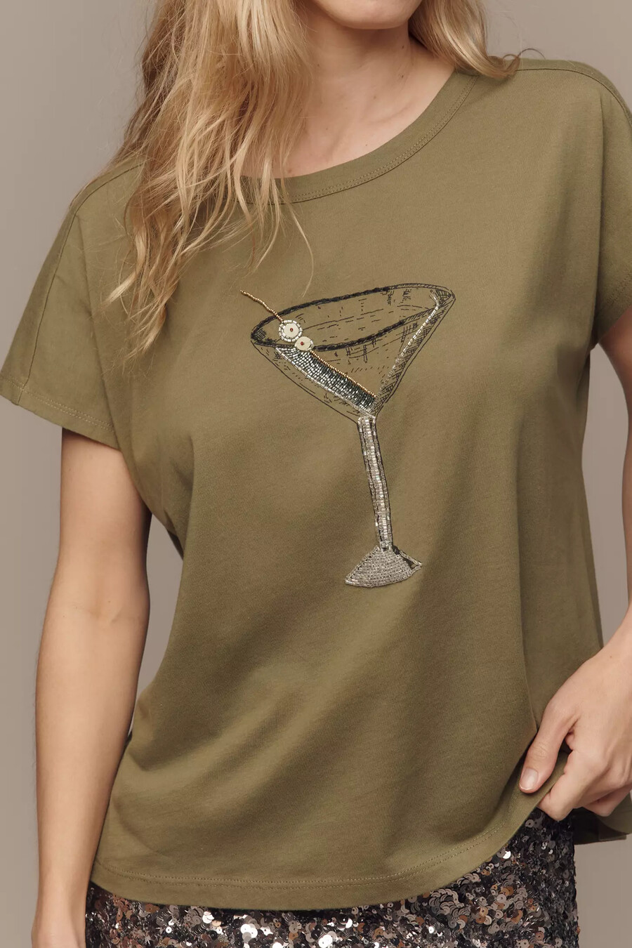 maeve broderad cocktail t-shirt