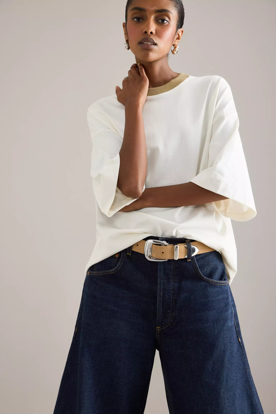 selected oversized kontrast t-shirt