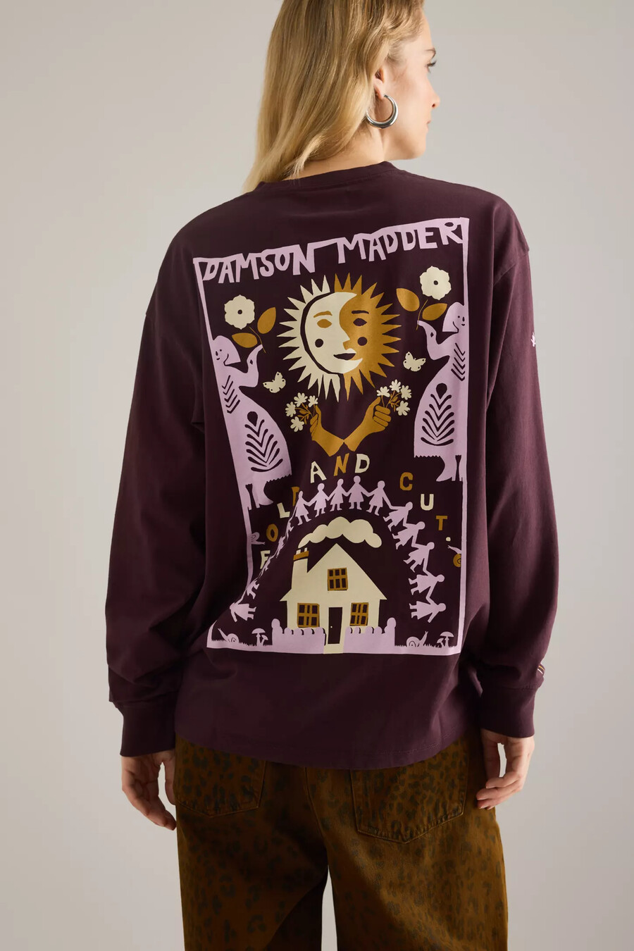 damson madder paper cut t-shirt för tjejer