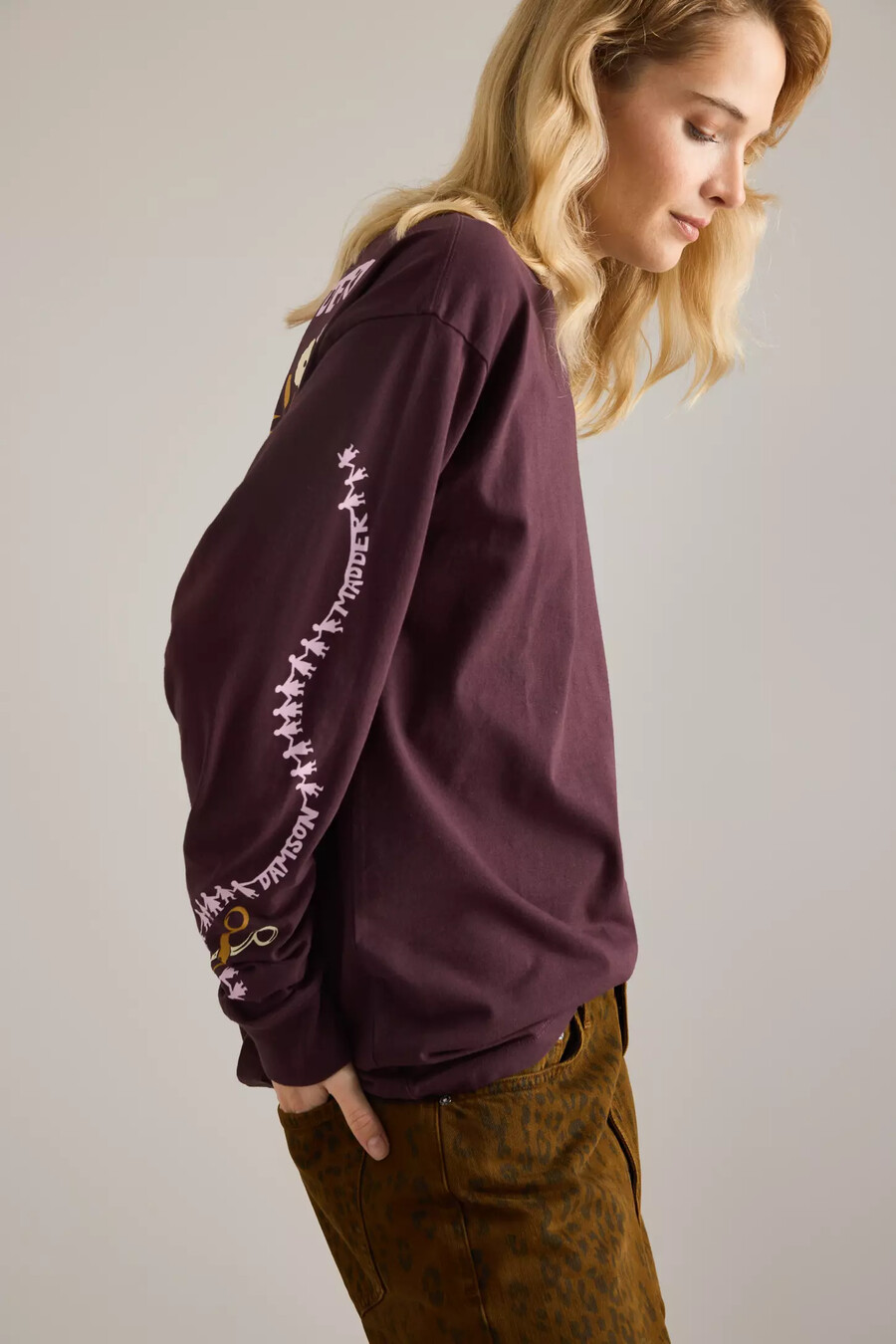 damson madder paper cut t-shirt för tjejer