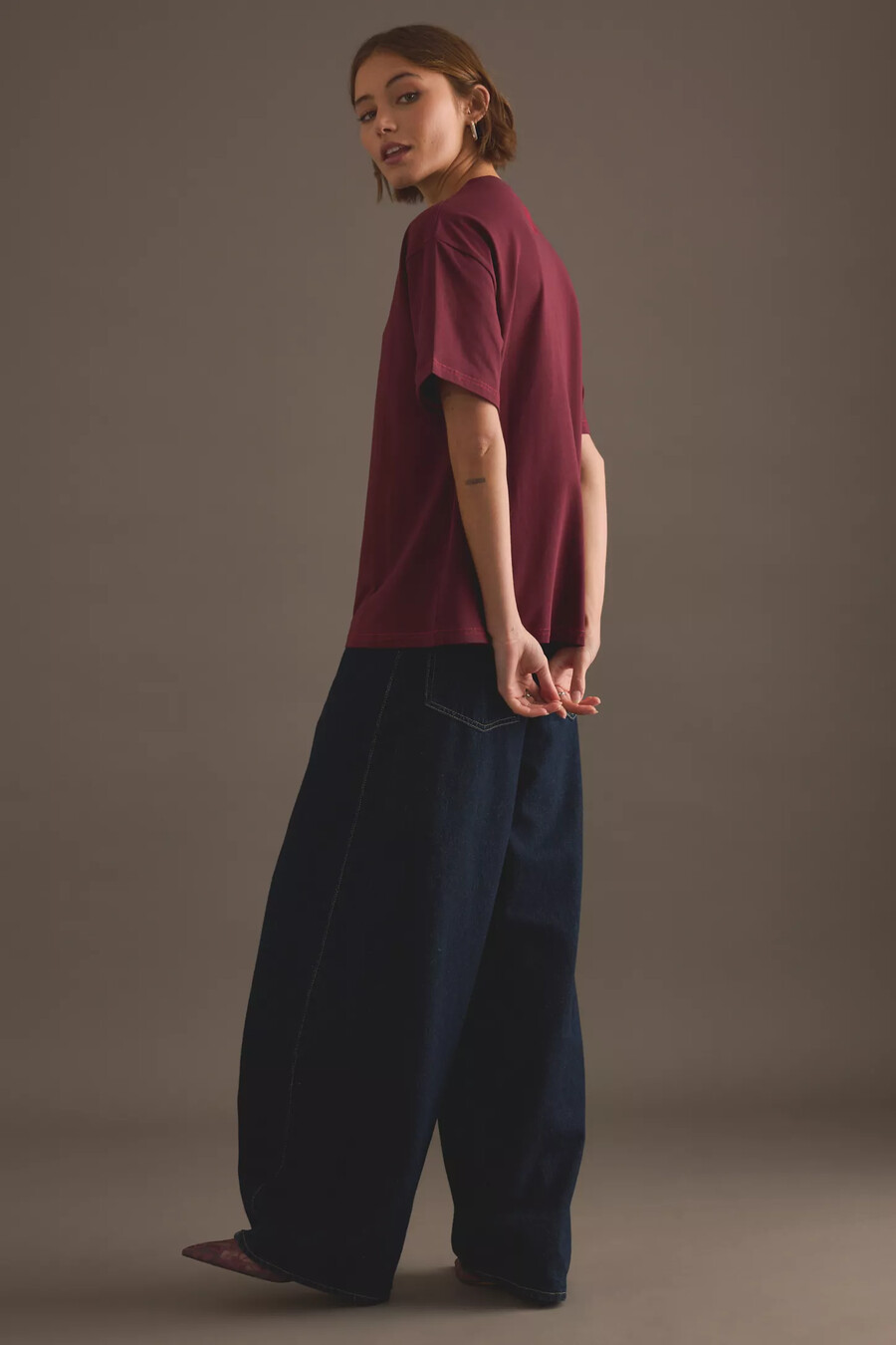 aldrig helt klädd fruktbutik t-shirt