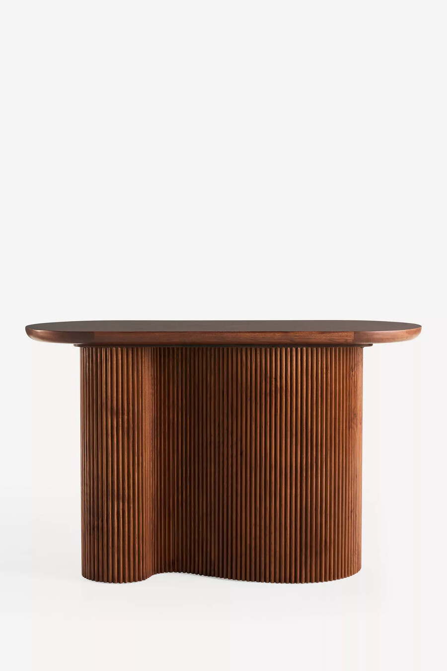 scout burl wood-konsolbord i räfflat trä
