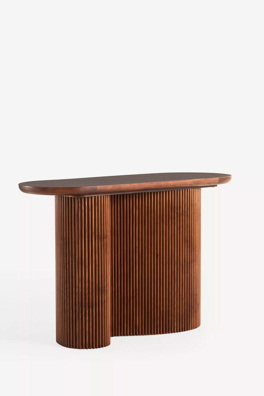 scout burl wood-konsolbord i räfflat trä