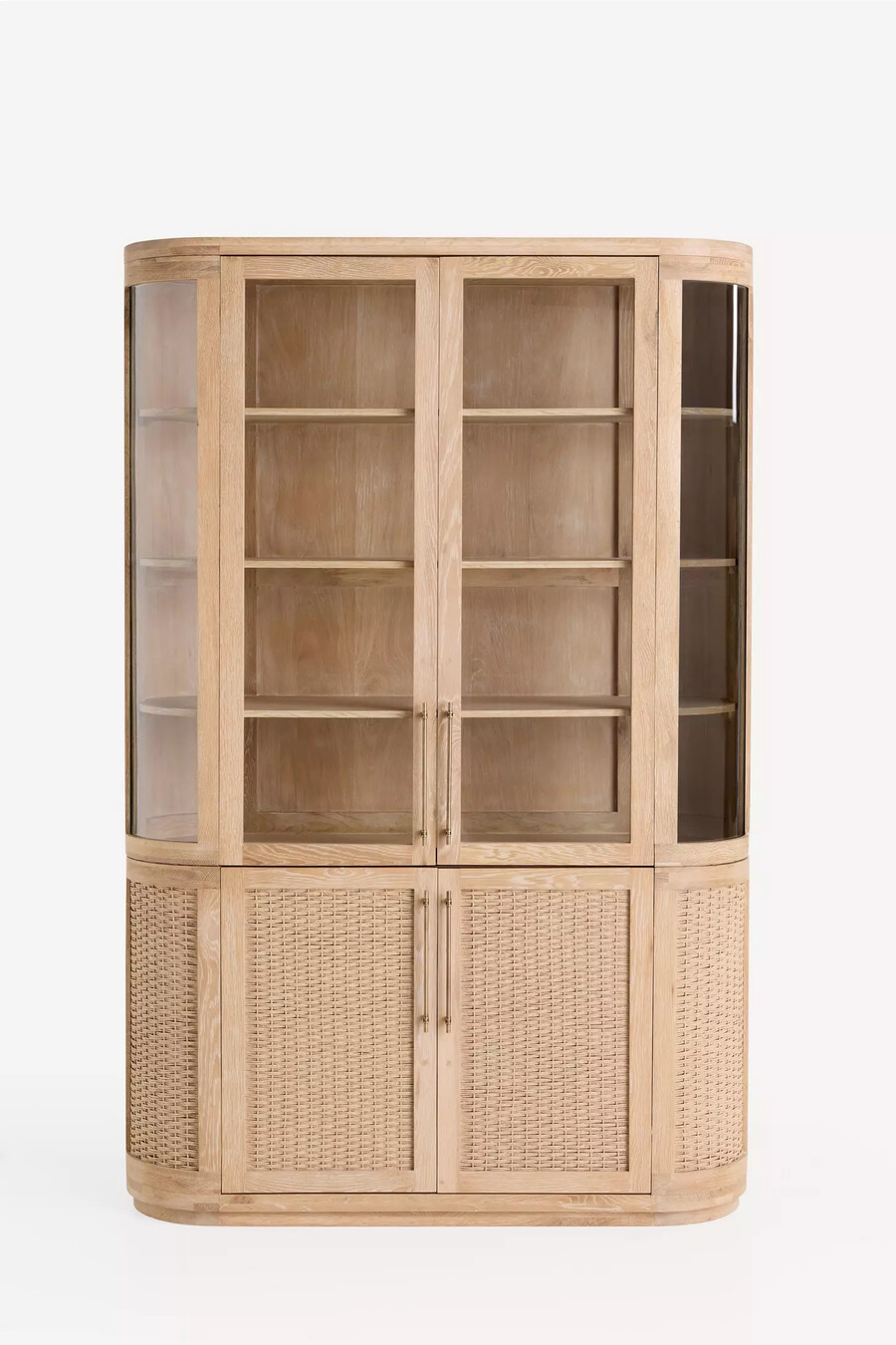 sienna glas trä hutch