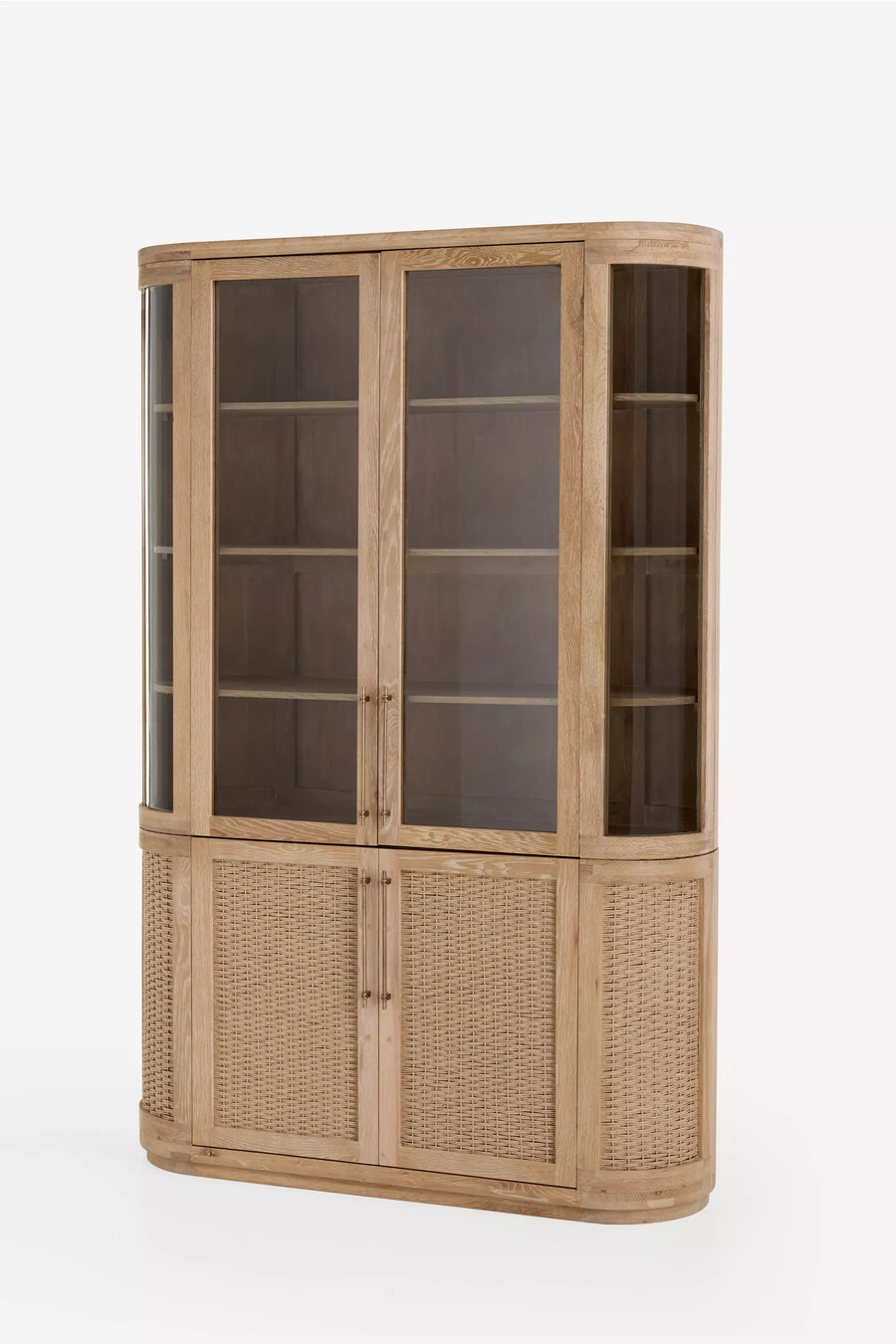 sienna glas trä hutch