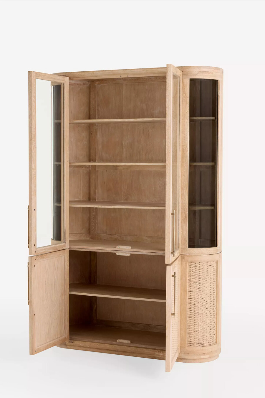 sienna glas trä hutch