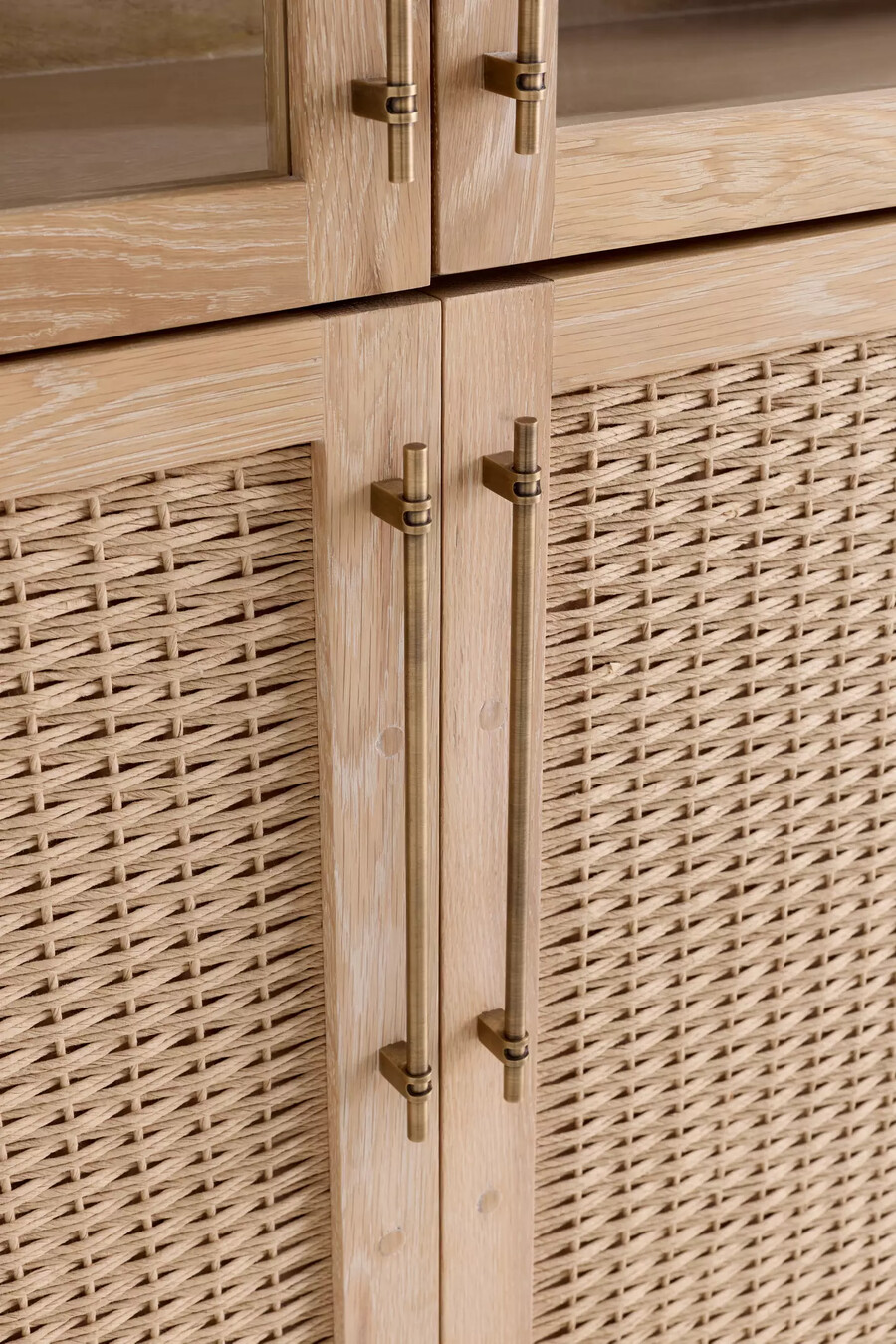 sienna glas trä hutch