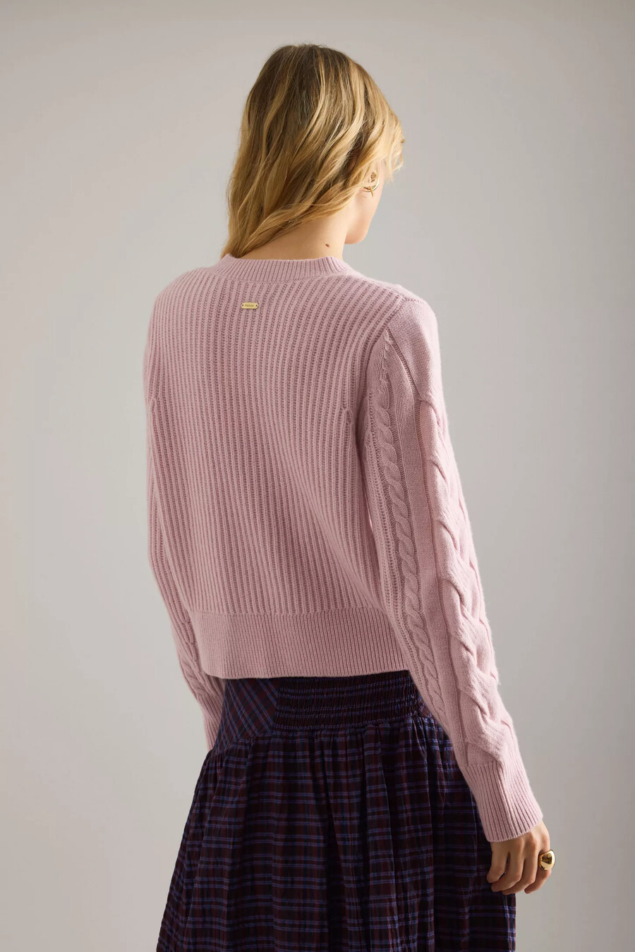 barbour elina ull-kashmir kabelstickad kofta