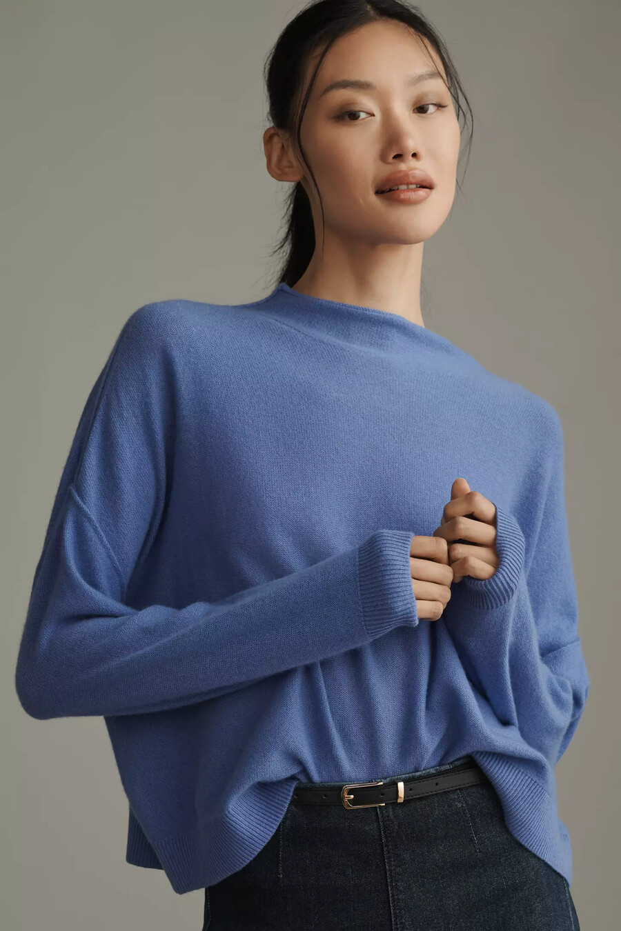 alani kashmirtröja med hög halsringning pullover