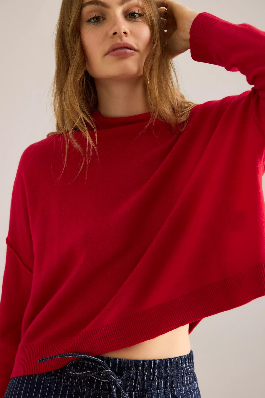 alani kashmirtröja med hög halsringning pullover