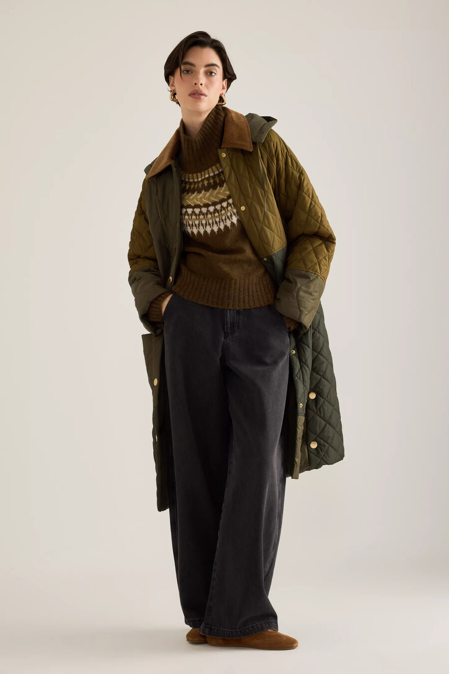 barbour lorrie tröja med trattringning