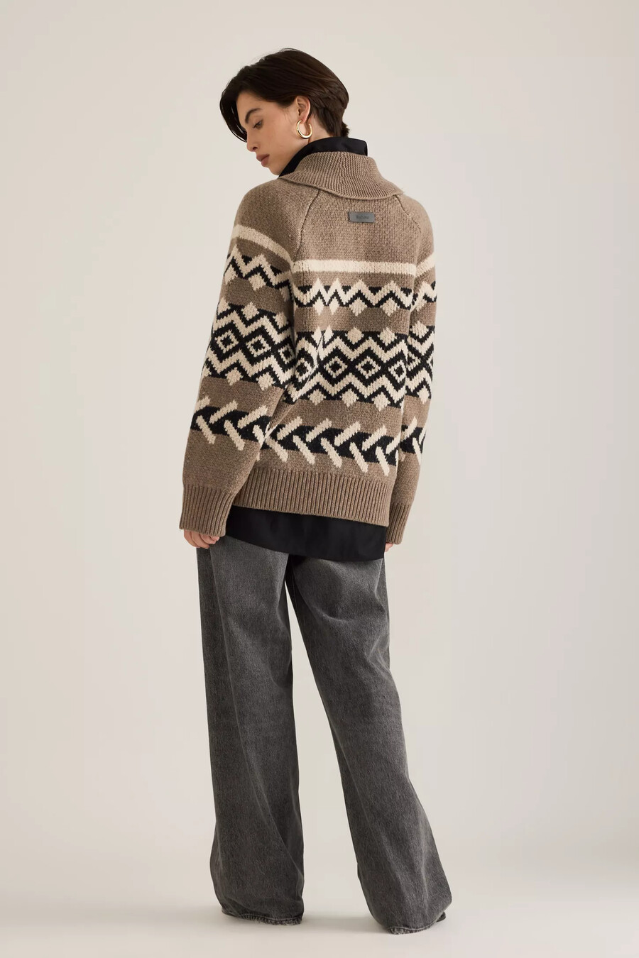 barbour klara ullkofta med dragkedja
