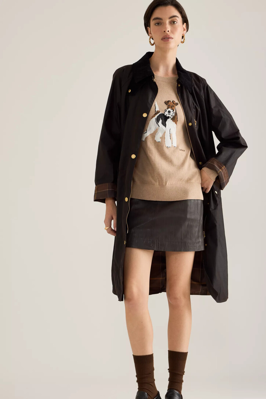 barbour fareham bomulls- och kashmirtröja