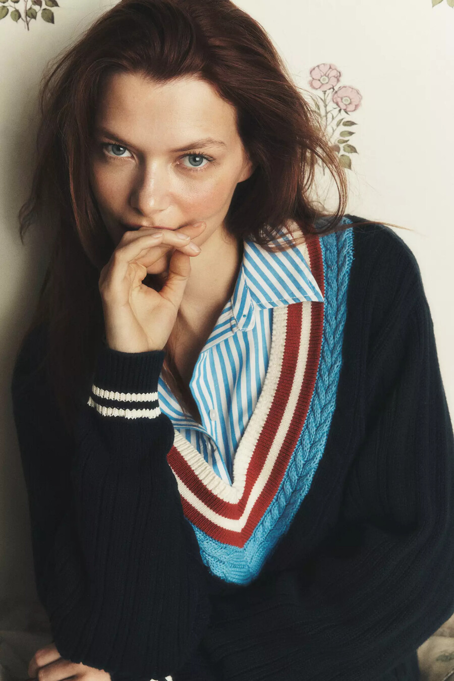 the upside x anthropologie josette v-ringad tröja