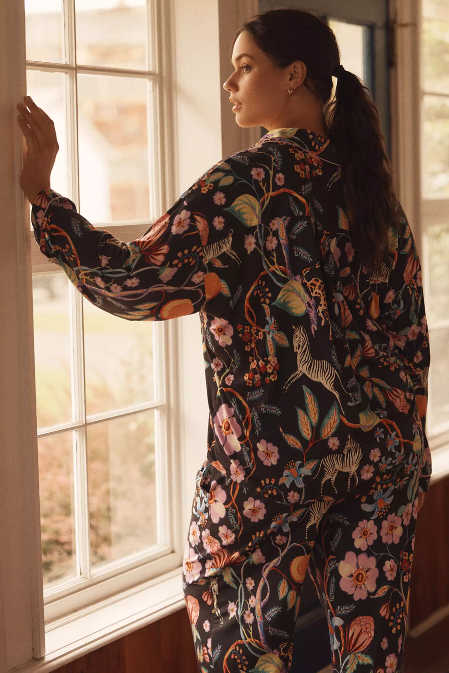 briar piped långärmad pyjamasskjorta