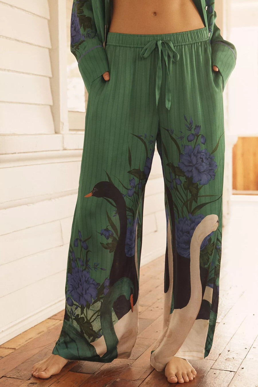 silkeslen pyjamasbyxa från anthropologie