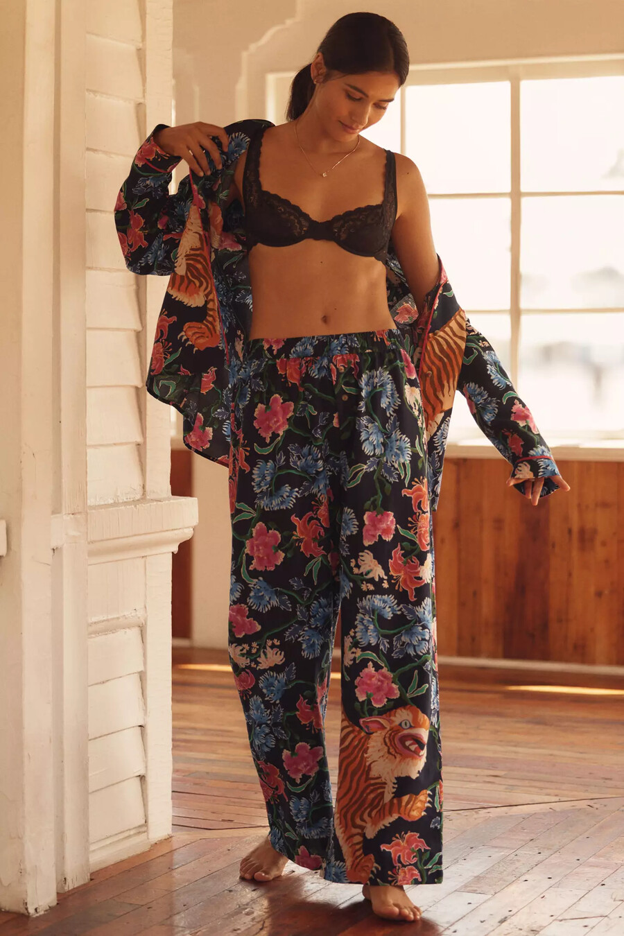 lyrebird flanell pyjamasbyxor