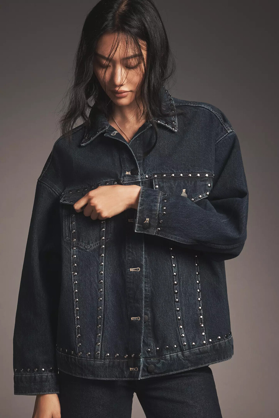weston denim boyfriend jacket från pilcro nitutgåva