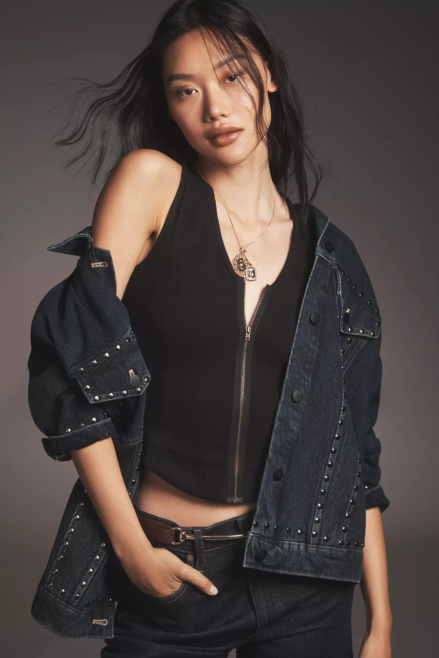 weston denim boyfriend jacket från pilcro nitutgåva