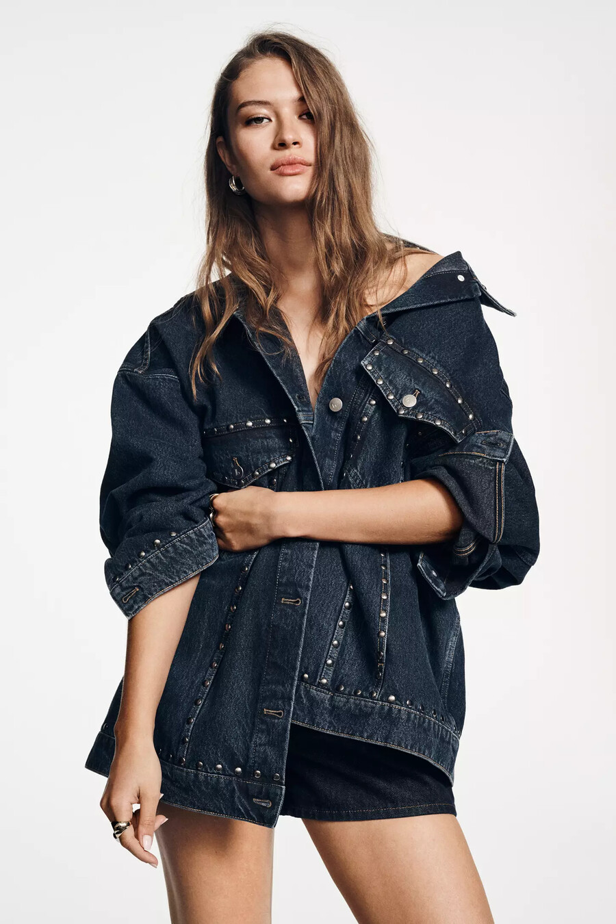 weston denim boyfriend jacket från pilcro nitutgåva