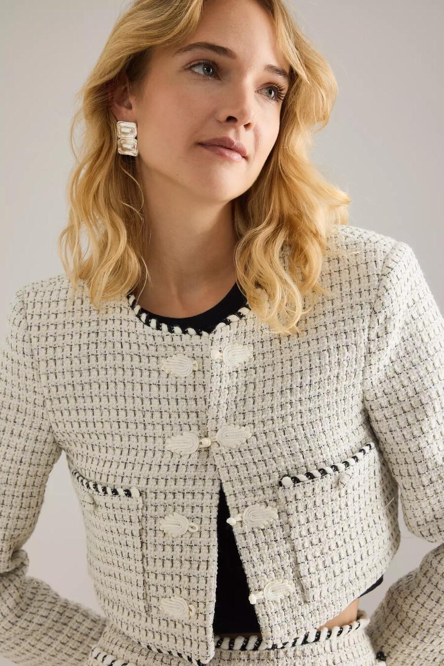 bardot florine beskuren boucléjacka