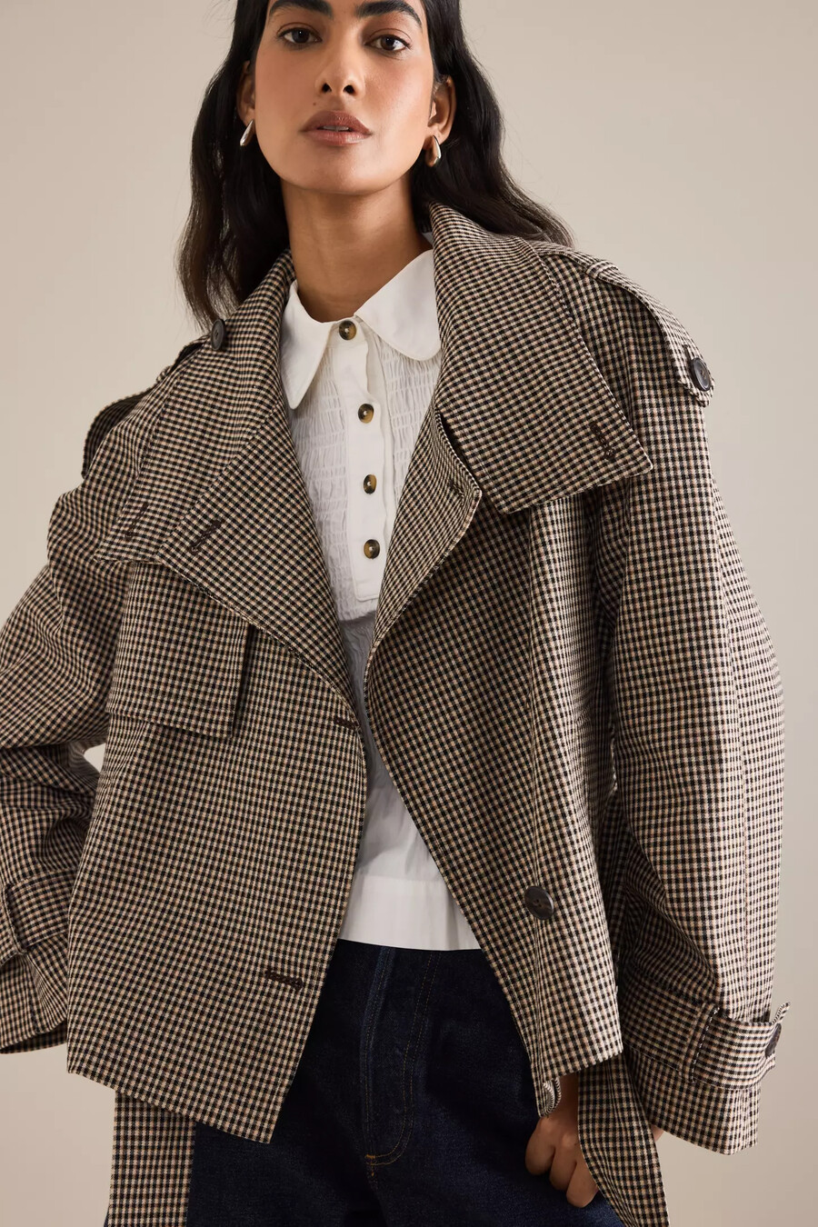 by anthropologie rutig beskuren trenchcoat