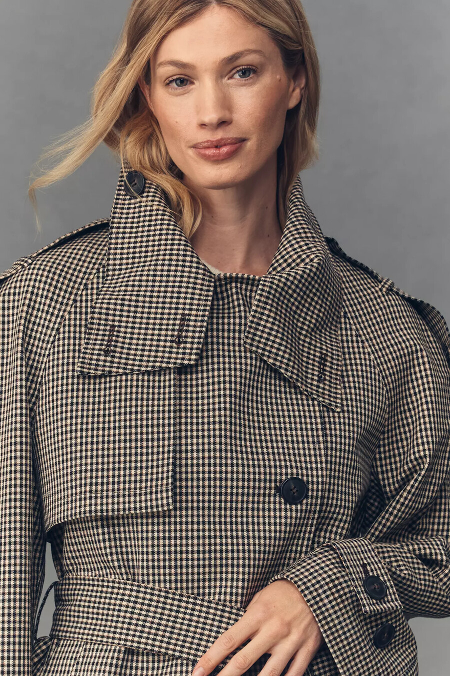 by anthropologie rutig beskuren trenchcoat