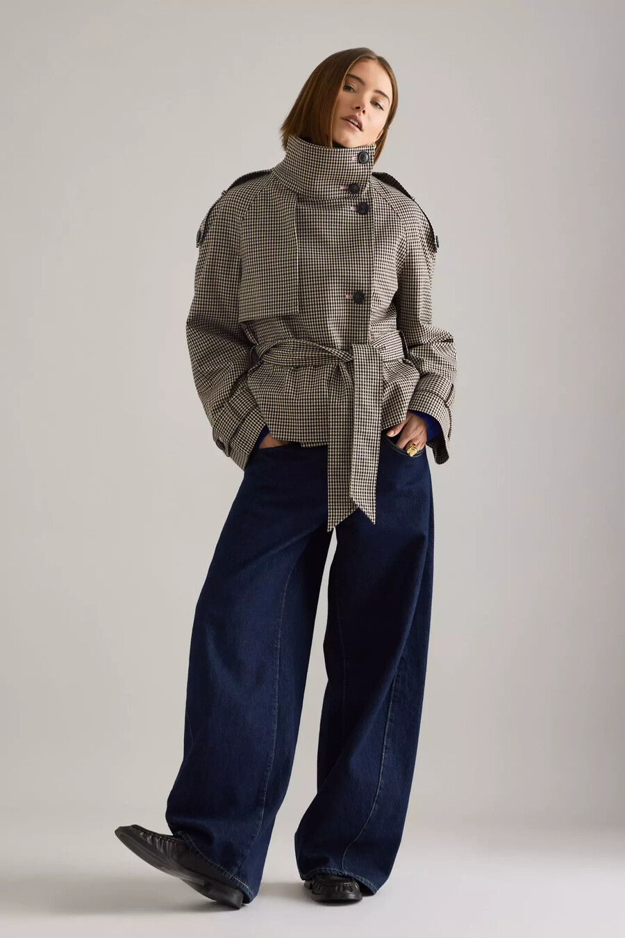 by anthropologie rutig beskuren trenchcoat