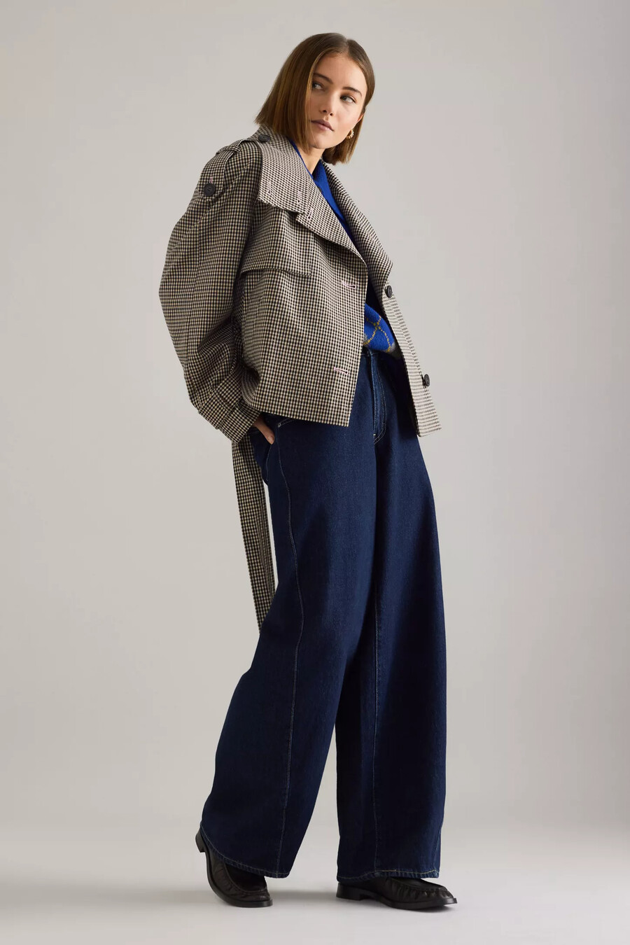 by anthropologie rutig beskuren trenchcoat