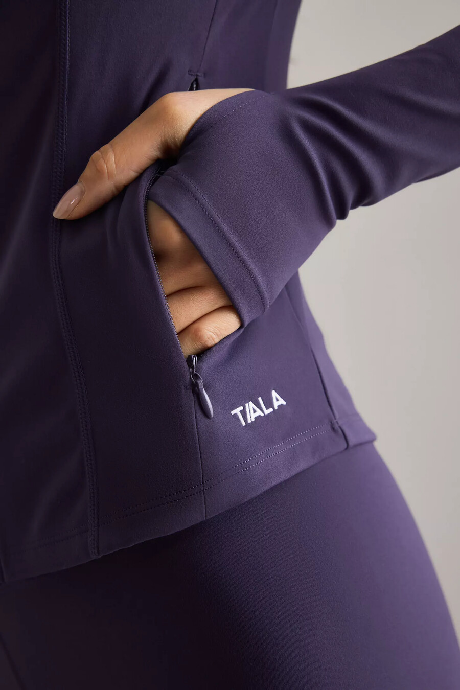 tala dayflex löparjacka med dragkedja framtill