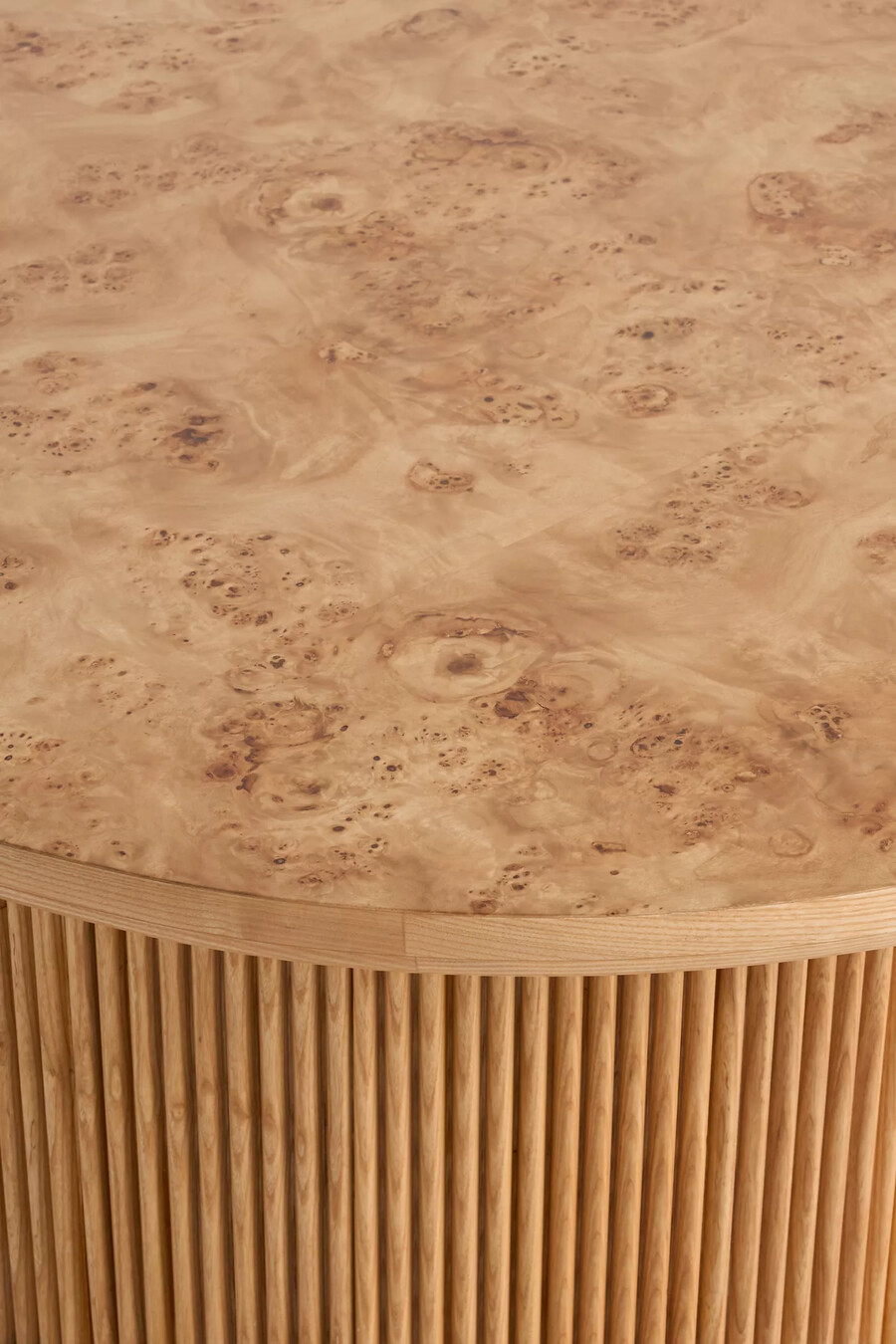 scout burl wood räfflat soffbord