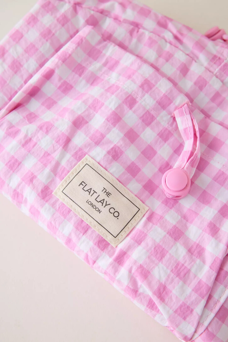 flat lay co. parachute drawstring makeup bag