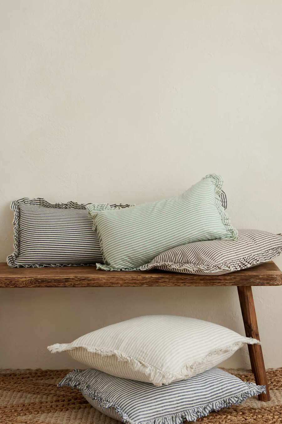 ellenvale interiors darcy sage stripe cushion