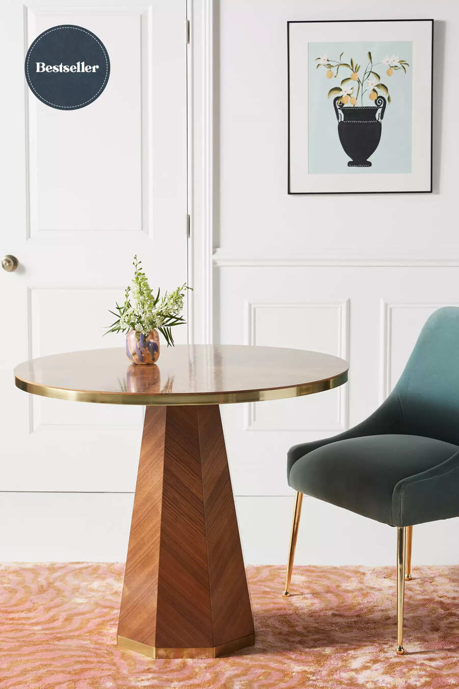 quillen marquetry runt bistrobord