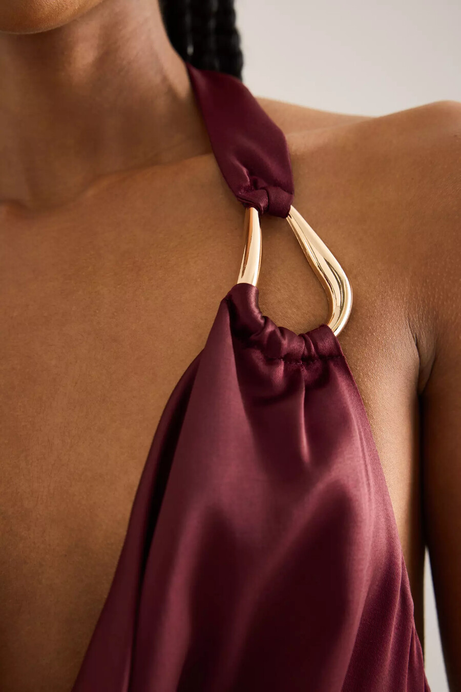 by anthropologie – emma – miniklänning i satin med volangringning
