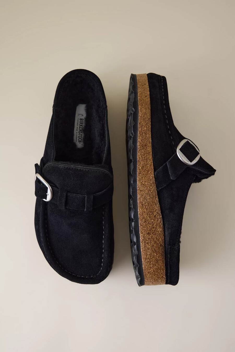 birkenstock buckley träskor i mocka