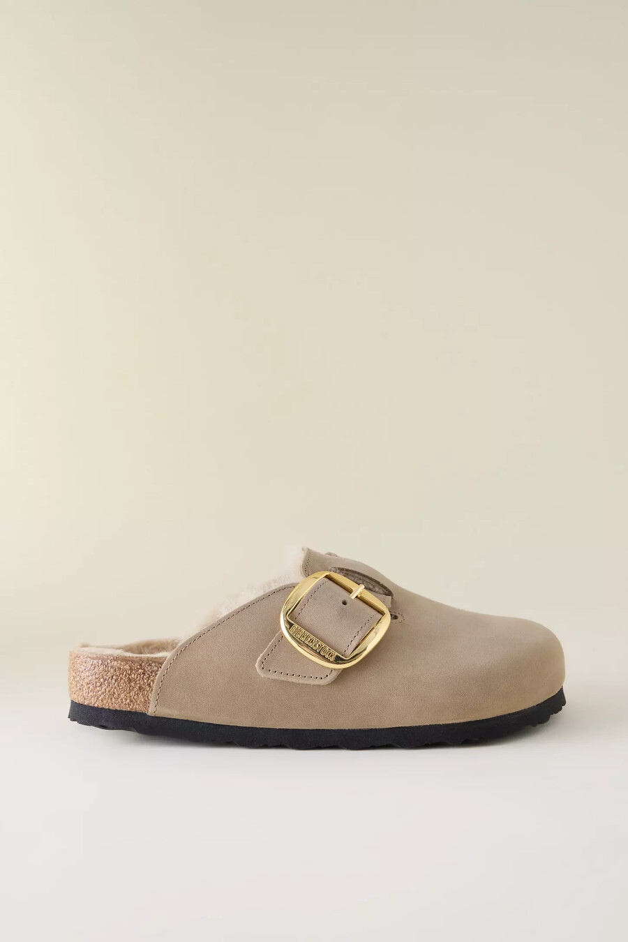 birkenstock boston big buckle shearling träskor
