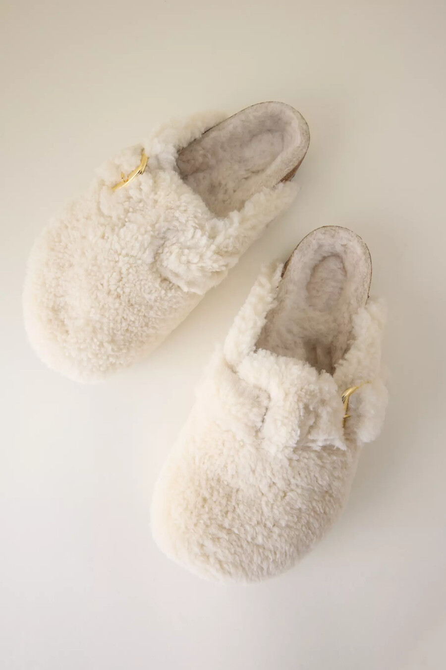 birkenstock boston big buckle shearling träskor