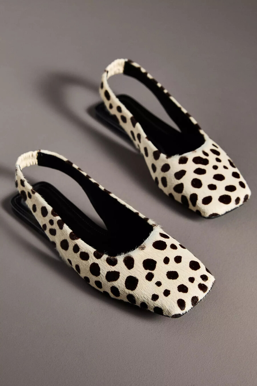 vicenza slingback flats med fyrkantig tå
