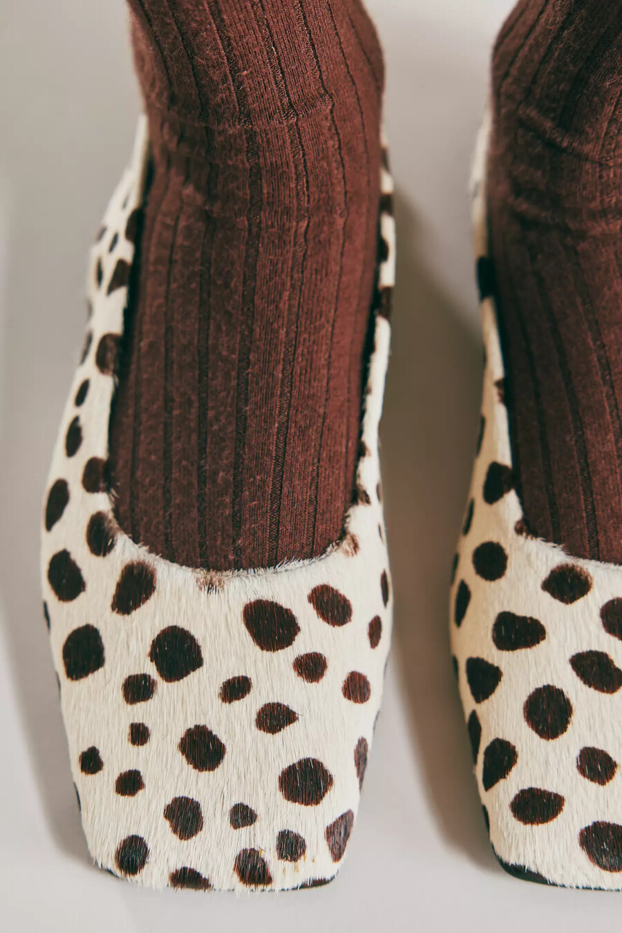 vicenza slingback flats med fyrkantig tå