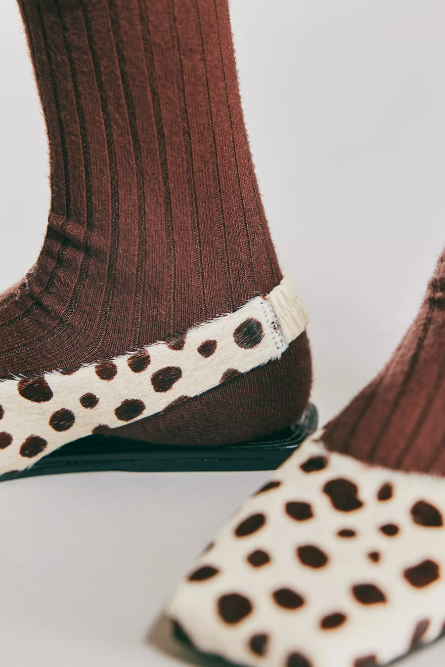 vicenza slingback flats med fyrkantig tå